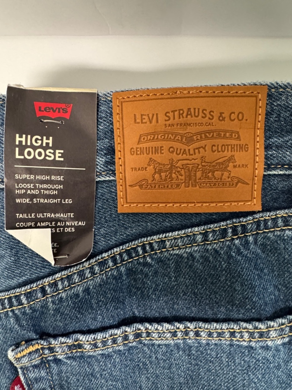 Levi's High Loose Women’s Blue Jeans Size 27/33 - Picture 7 of 16